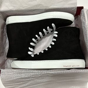 🔥🔥🔥NEW Tamara Mellon High Top Suede Laced Sneakers
